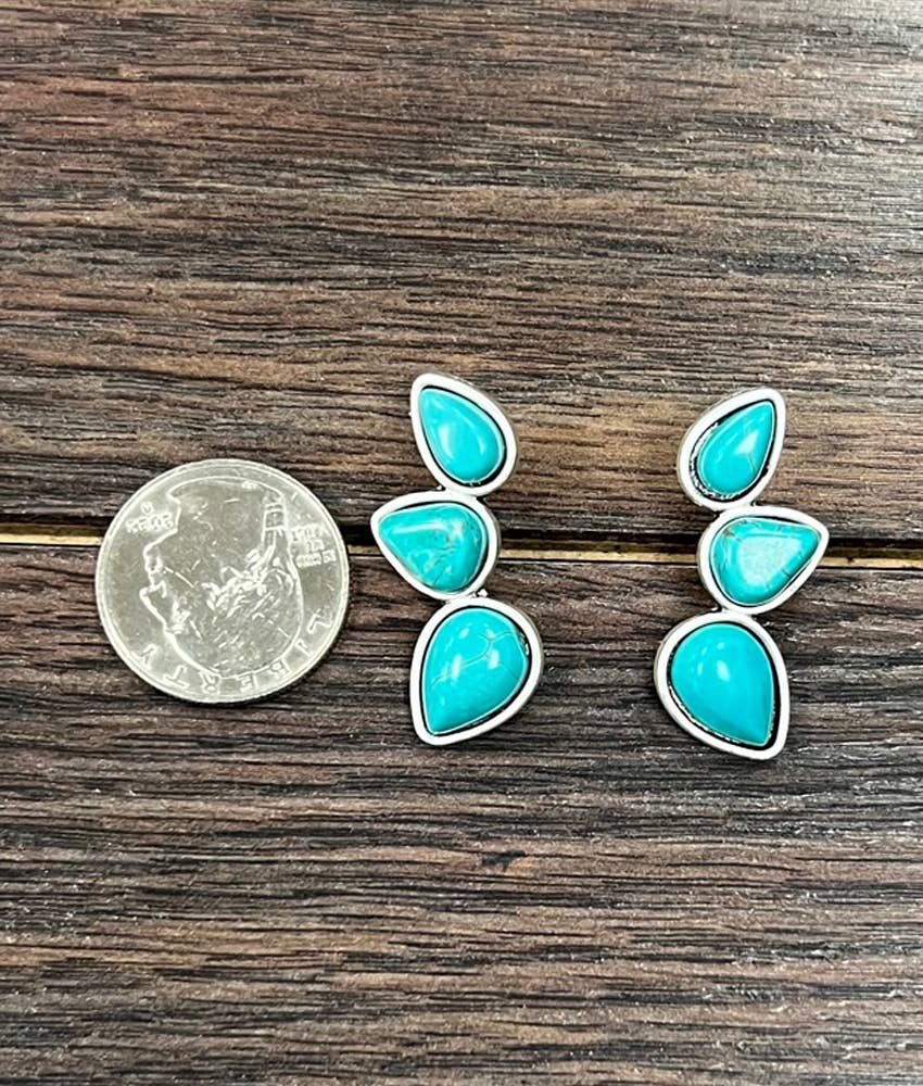 Western Turquoise Stud Earrings