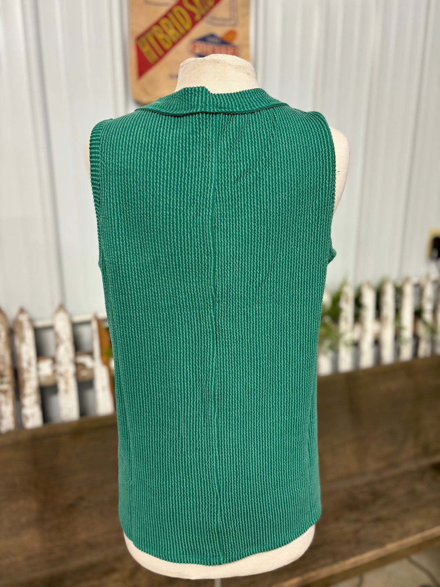 Perfectly Casual Ribbed V Neck Tank