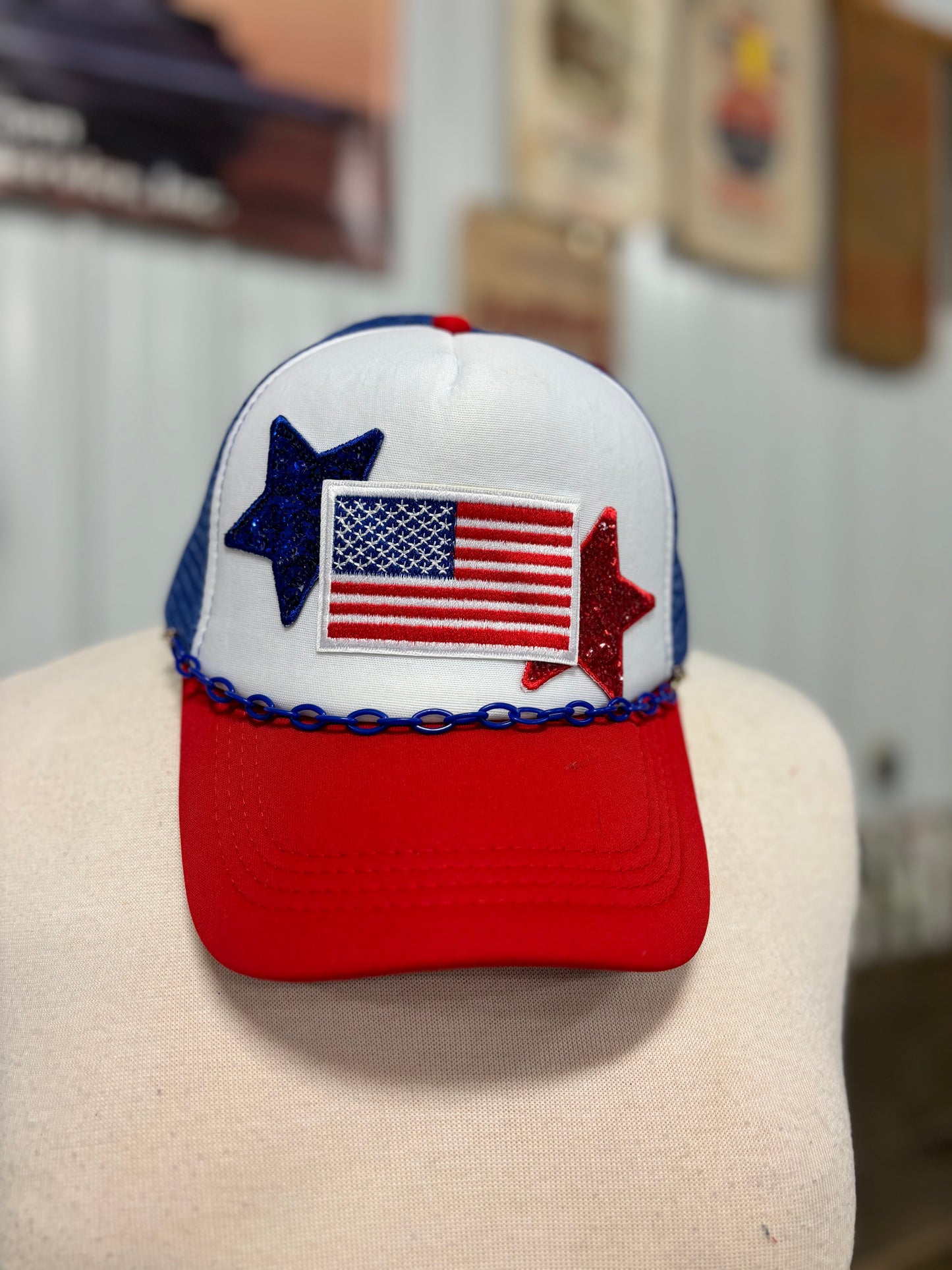 USA Red White and Blue Hat