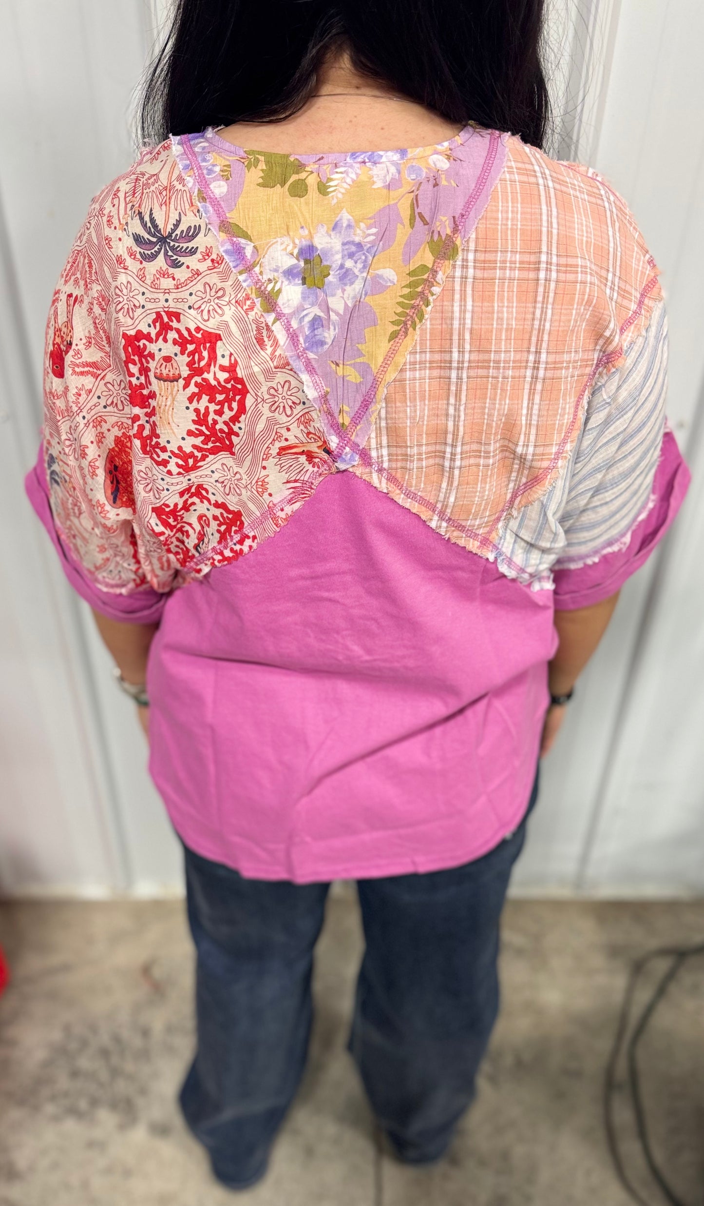 Orchid Patchwork Top