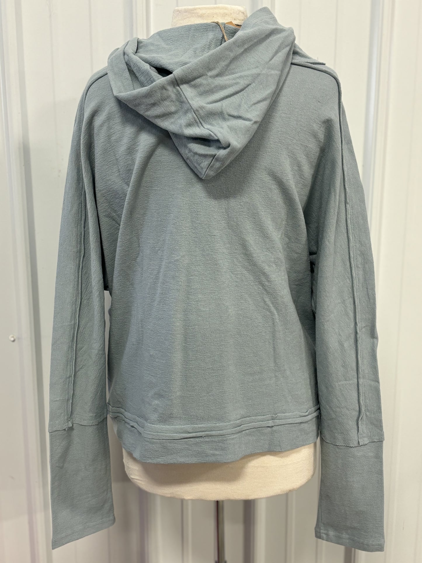 Riley Raw Edge Cotton Hoodie