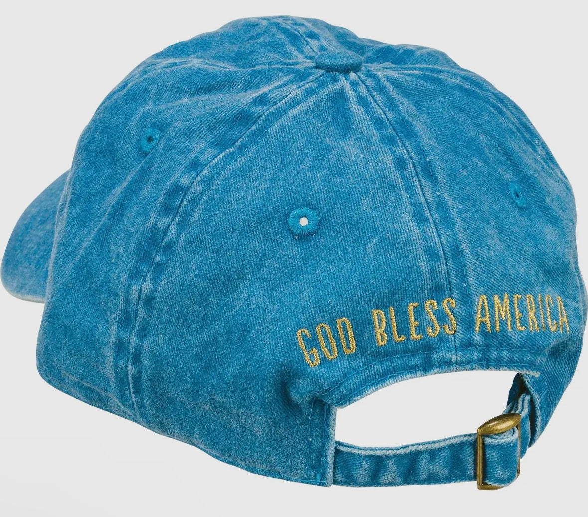 God Bless America Embroidered Hat