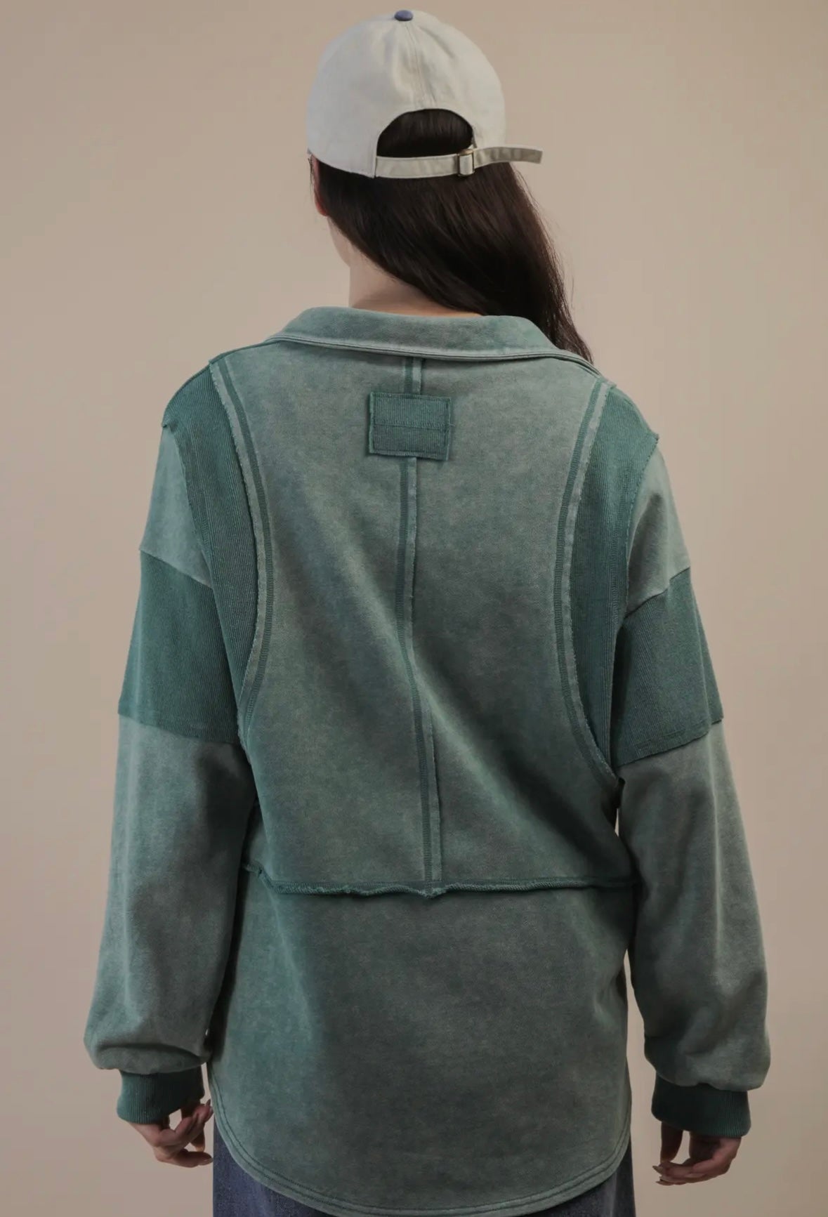 Collared Pullover in Green