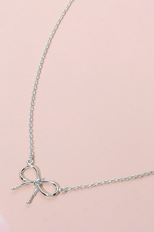 Wire Bow Necklace