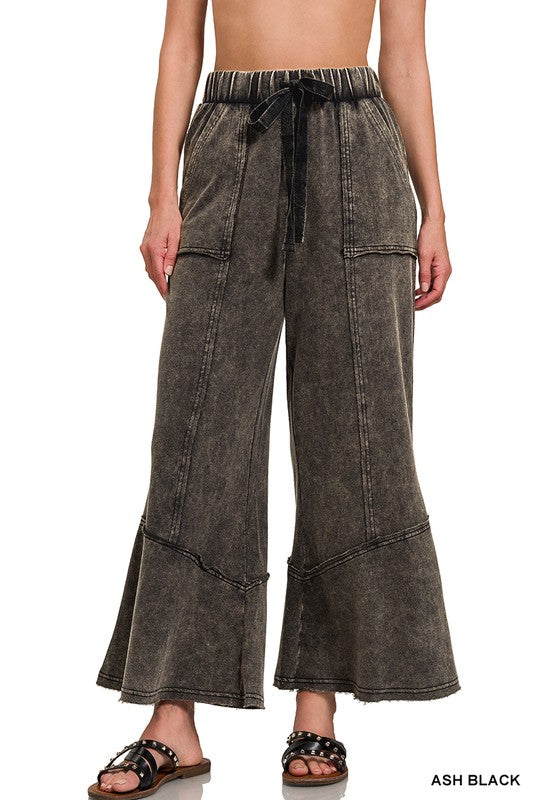 Exposed Seam Flare Pants