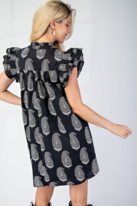 Casey Ruffle Sleeve Dress