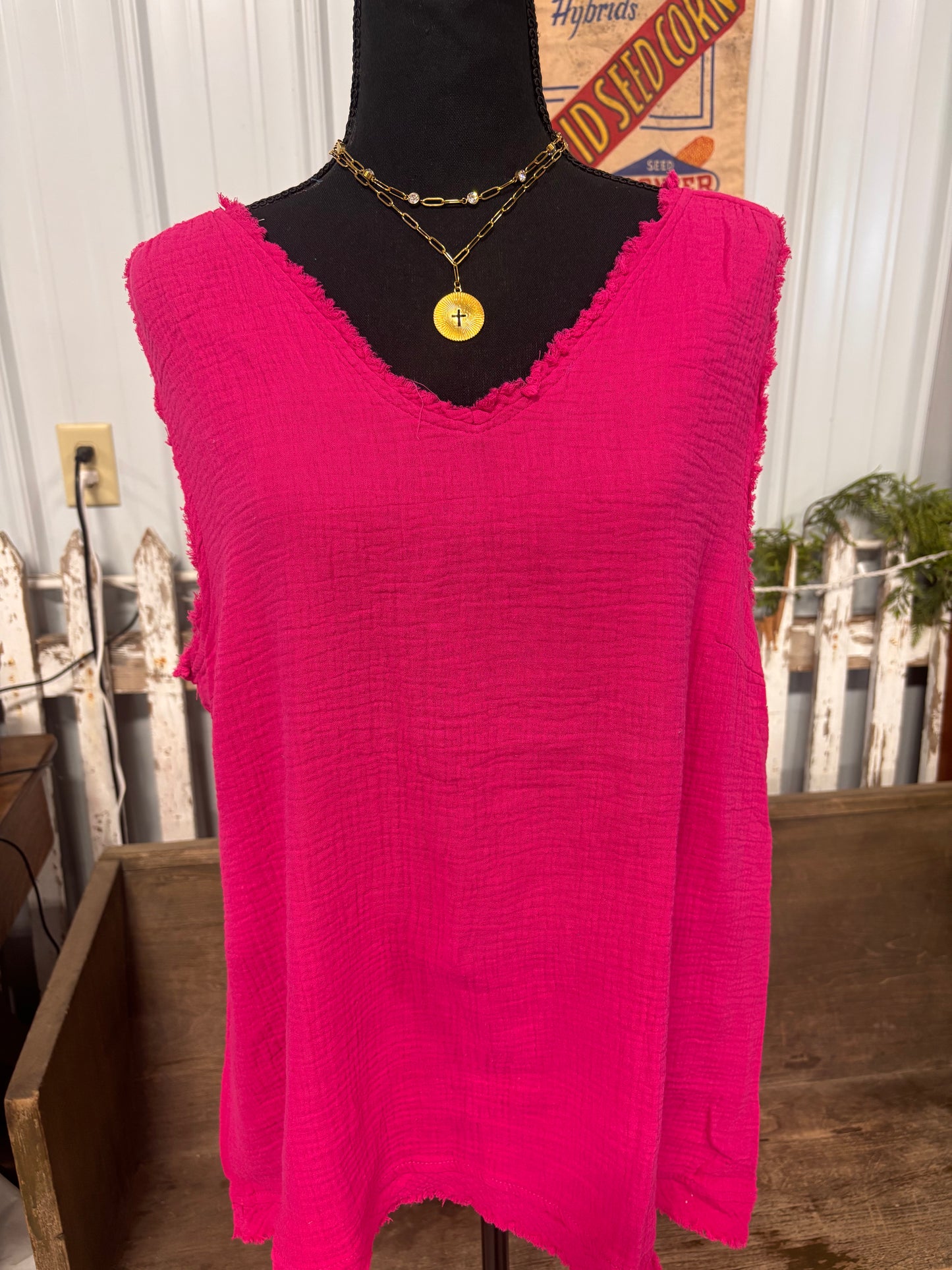 Perfect Fringe 100% Cotton Tank