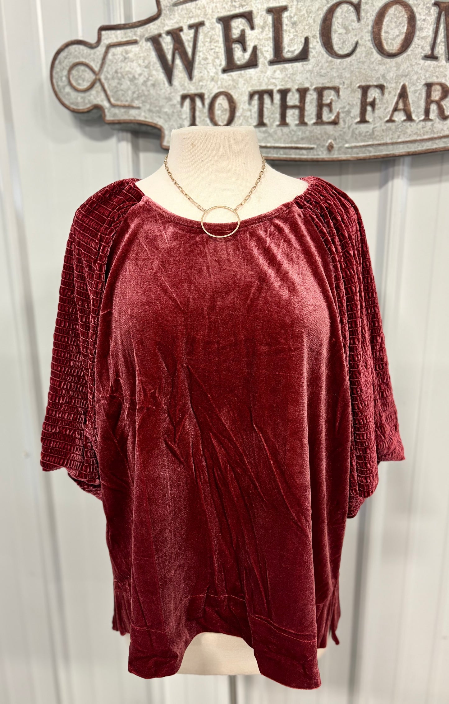 Rosewood Velvet Top