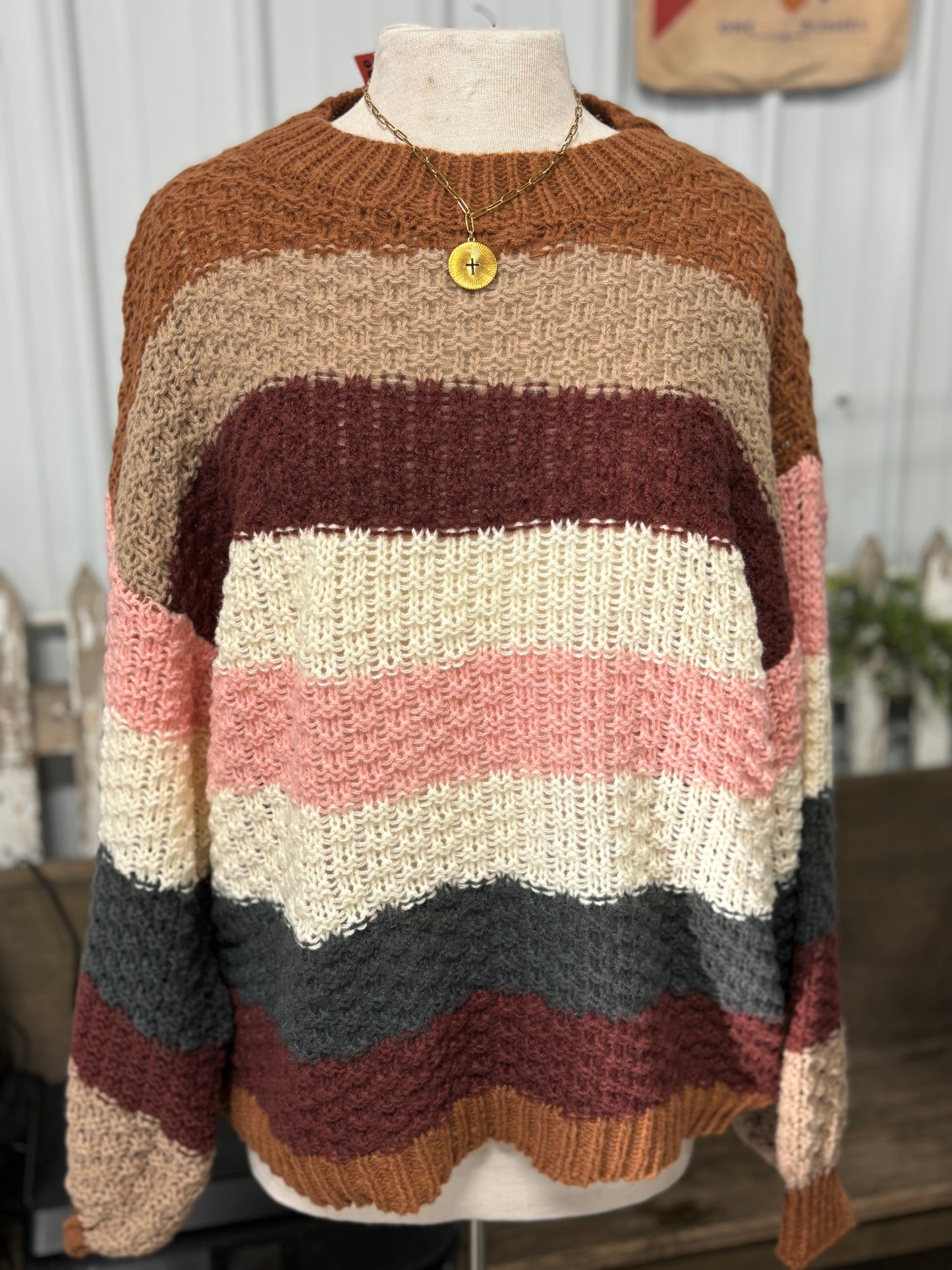 Feels Like Home Striped Sweater