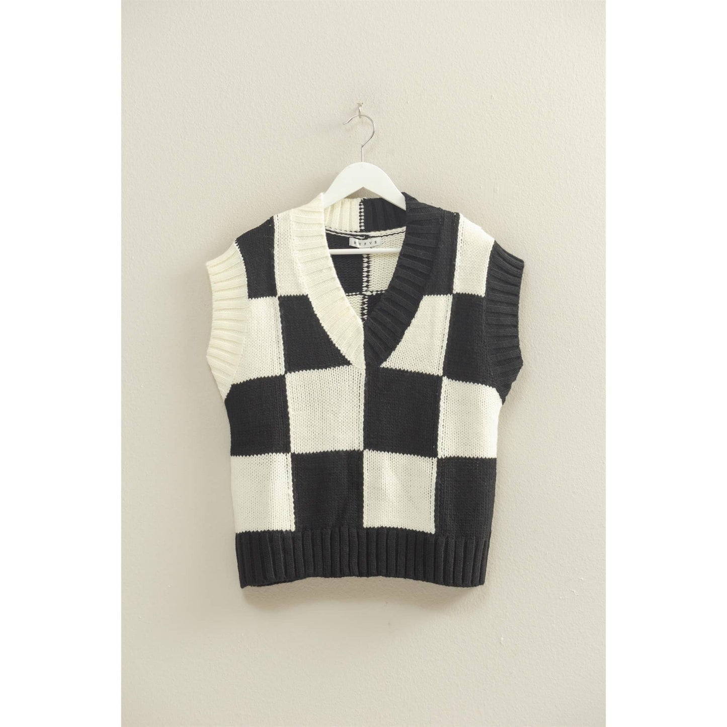 Checkered Sweater Vest