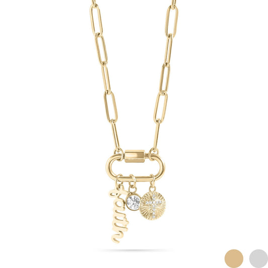 Carabiner "Faith" Paperclip Charm Necklace