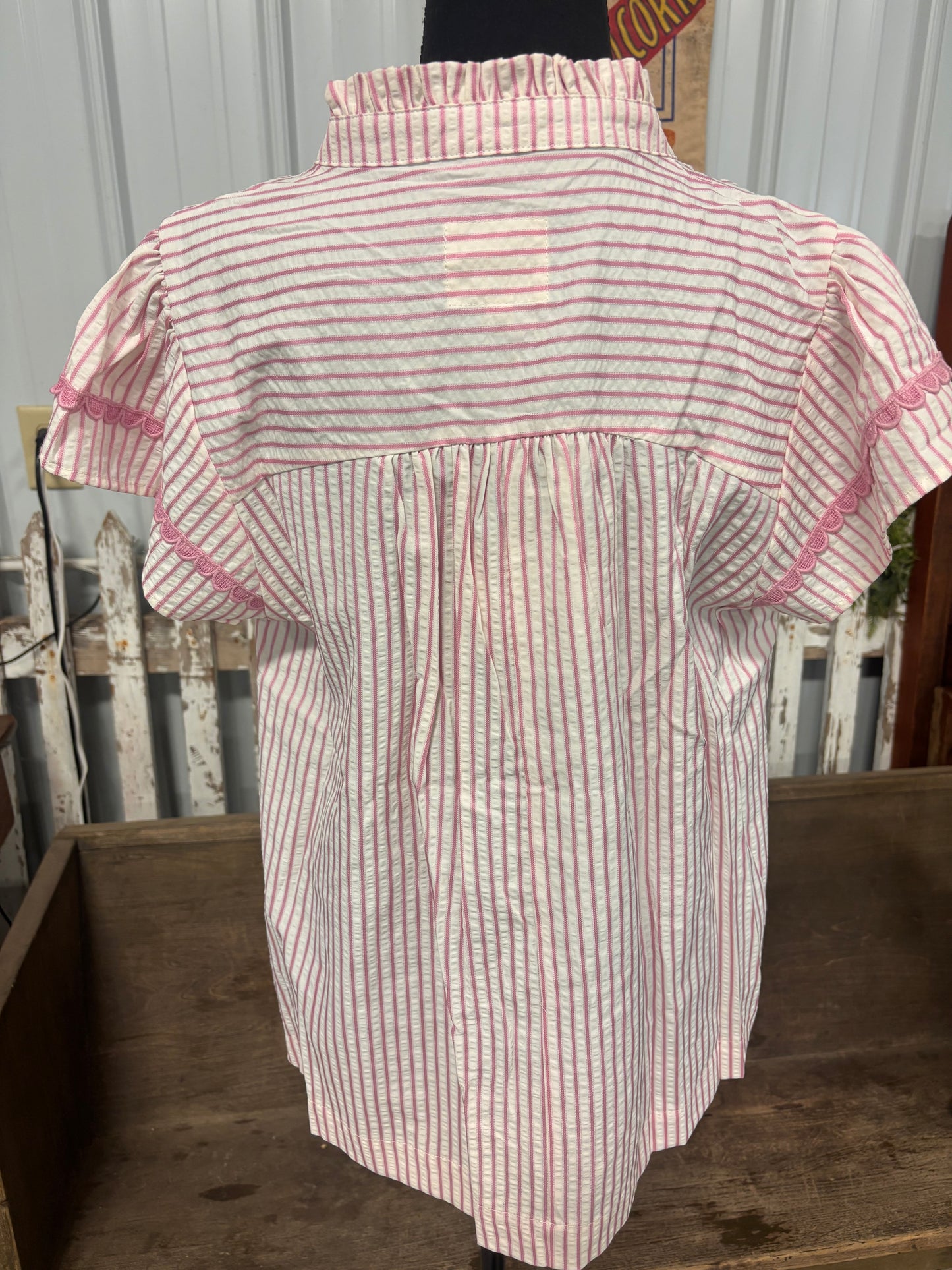 Pretty in Pink Ruffle Sleeve Top