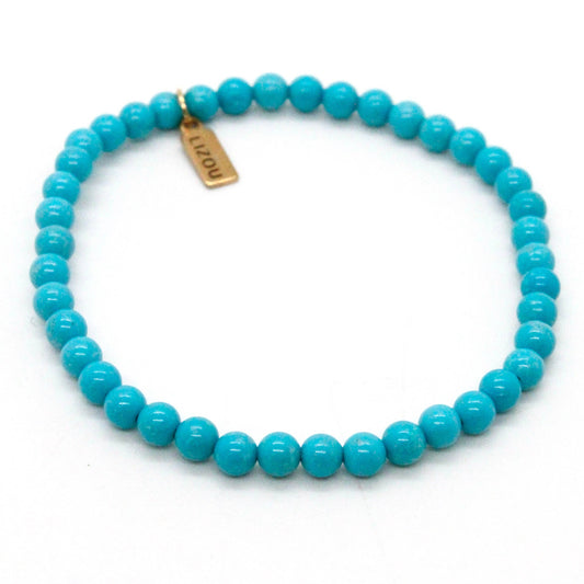 Turquoise 4mm Stretch Bracelet