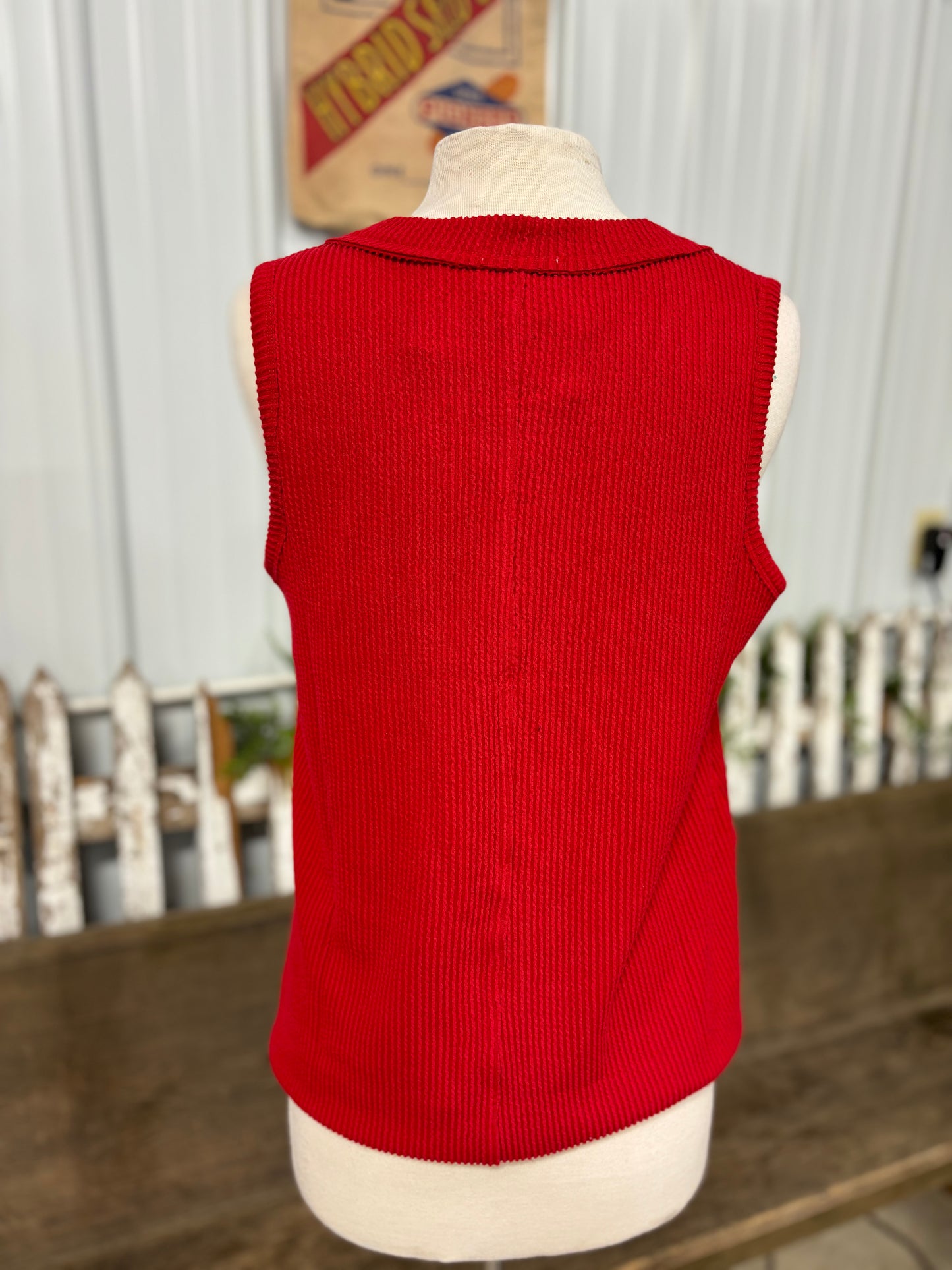 Perfectly Casual Ribbed V Neck Tank