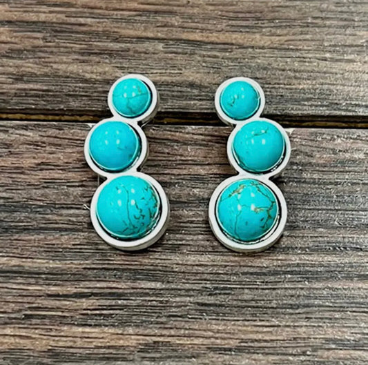 Dottie Turquoise Earrings (Faux)