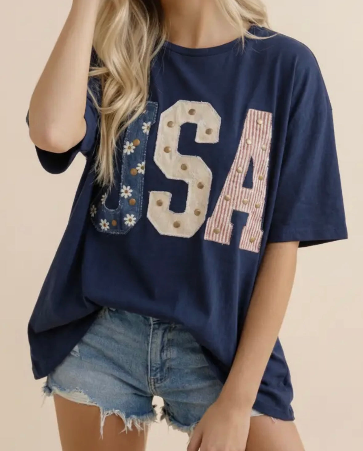 USA Mixed Media Tee