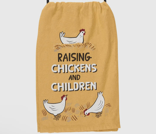 Chickens and Children Kitchen Towel