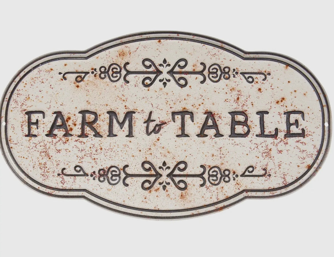 Farm to Table Metal Decor