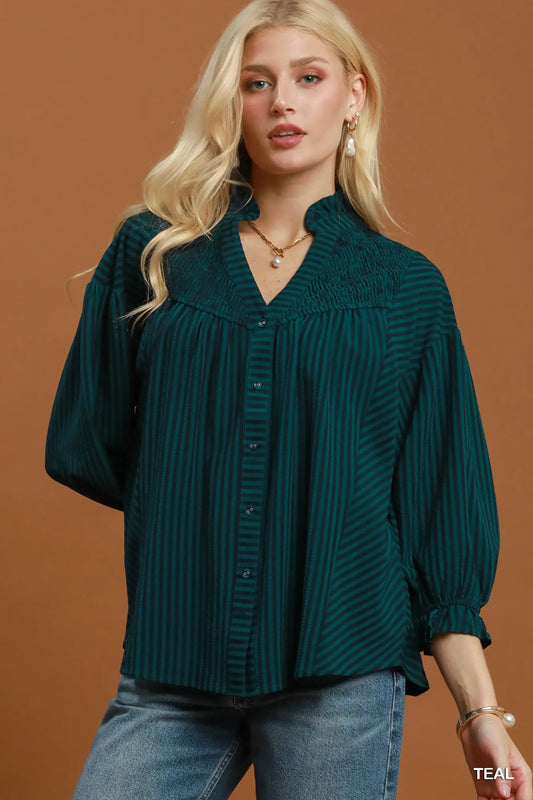 Striped Carolina Blouse