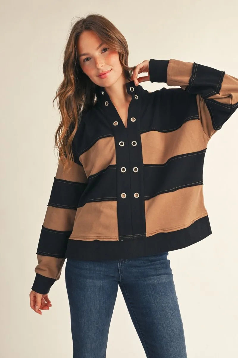 Gina Striped Pullover