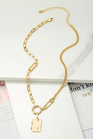 Gold Tag Necklace