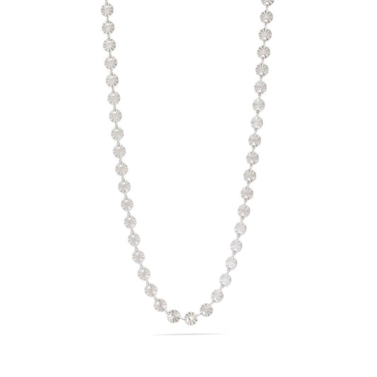 Stainless Steel Sunburst Chain Necklace